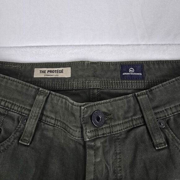 AG Adriano Goldschmied The Protégé Straight Leg Jeans Men’s 32x34 Army Green - Picture 4 of 8